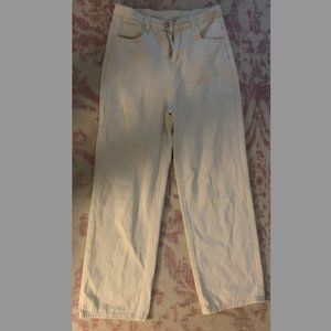 Girls High Waisted Wide Leg Jeans, Size: 13-14